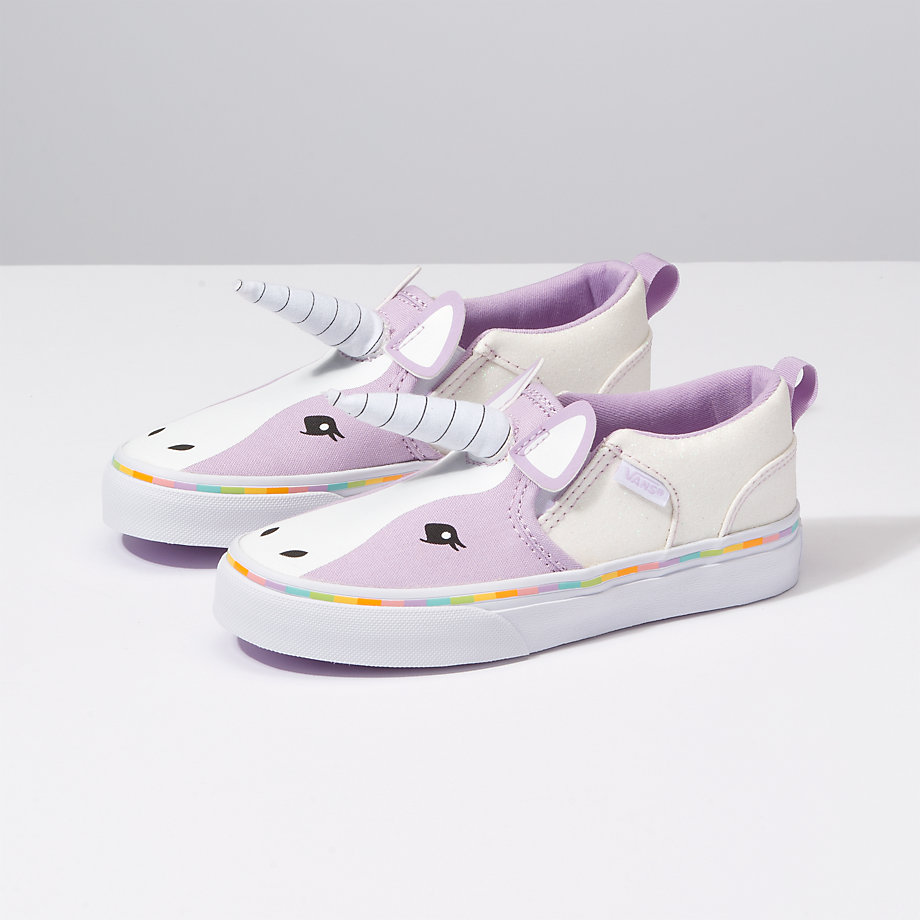 Vans Kiz Çocuk Kaykay Ayakkabısı Asher Unicorn Beyaz | 37792-669